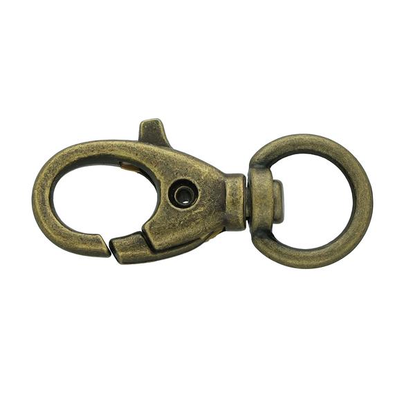 Karabinerhaken 41 mm/12 – Alt-Messing