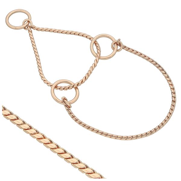 Zugstopp-Showkette ø 3 mm – Roségold