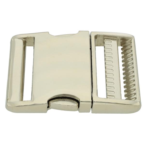 Lourde boucle à déclenchement latéral en aluminium – Nickelé