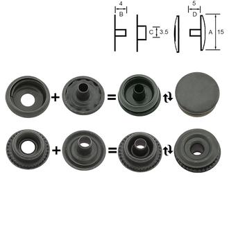 AM (pevnostní nýtovací knoflík) – staroměď: 15 mm