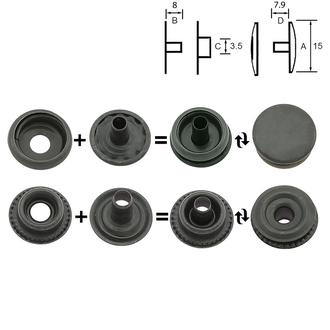 AM (pevnostní nýtovací knoflík) – staroměď: 15 mm