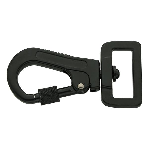Leash Snap Hook with Screw Lock 57 mm/15Q – Black