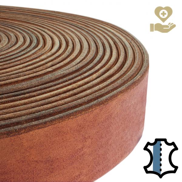 Correa de cuero para cinturones 38 mm, beige