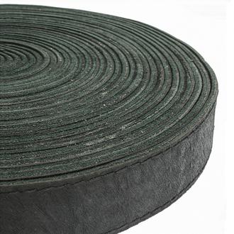 Lederriemen mit Kuhfell 40 mm, Schwarz