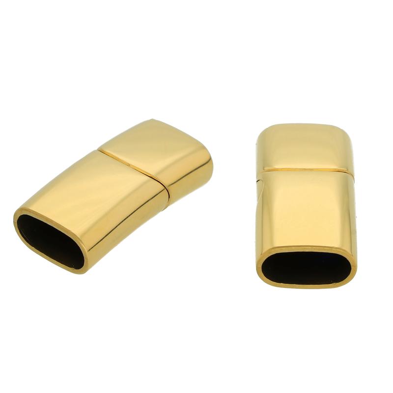 Magnetic Clasp for Bracelets 8–12 mm, Gold Plated Pet Hardware®