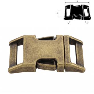Metal Side Release Buckle Plus – Antique Brass