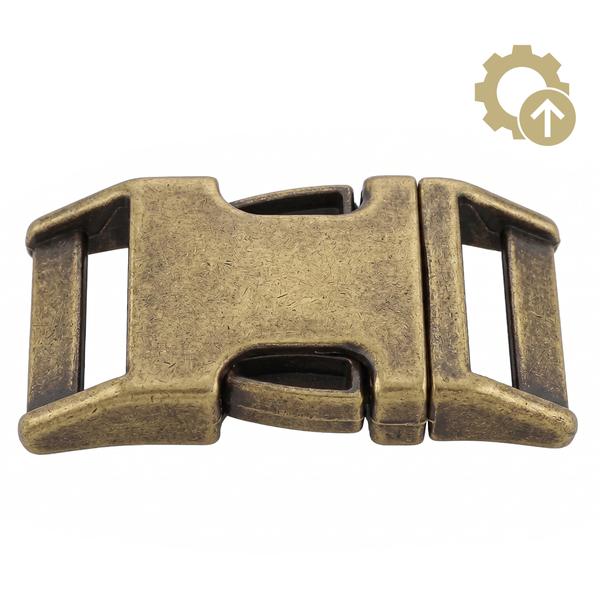 Metal Side Release Buckle Plus – Antique Brass