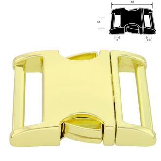 Metall-Steckschnallen Plus – Vermessingt: 51 mm