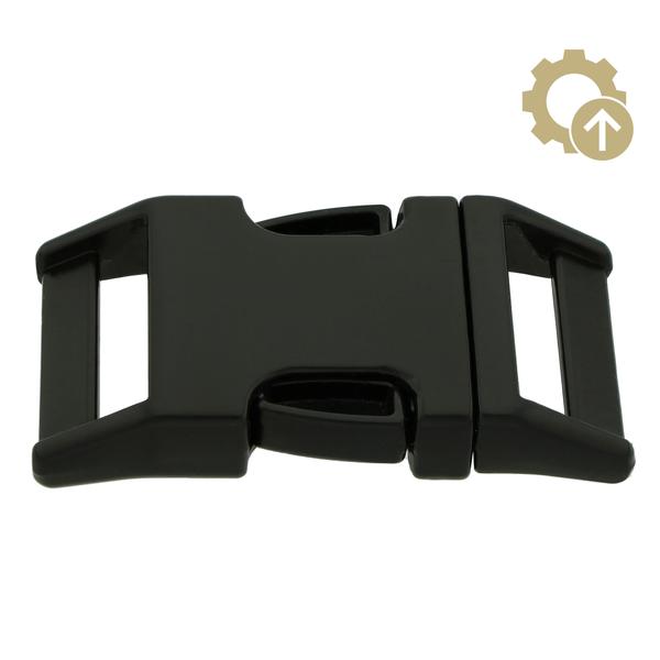Metall-Steckschnallen Plus – Schwarz