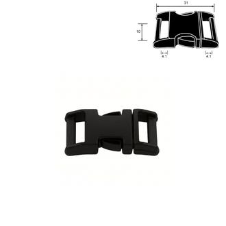 Metal Side Release Buckle Plus – Black: 10 mm