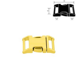 Metall-Steckschnallen Plus – Vergoldet: 13 mm