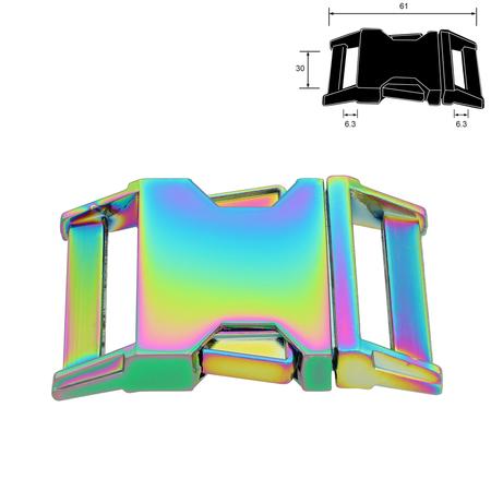 neon メタルベルトバックル Metal Side Release Buckle 16–38 mm, Neo-Chrome | Pet Hardware®