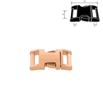 Metal Side Release Buckle Plus – Rose Gold: 10 mm