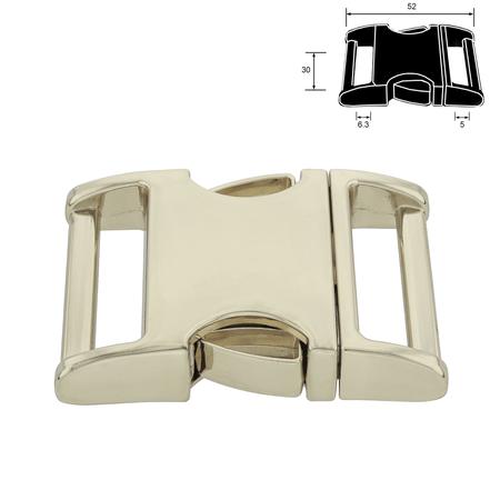 Metal Side Release Buckle Plus 16–51 mm, Nickel Plated | Pet Hardware®
