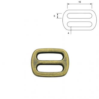 Metallschieber – Alt-Messing: 16 mm