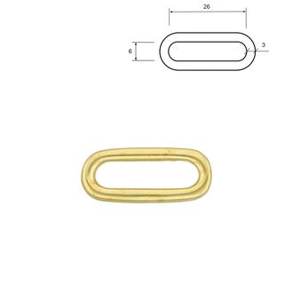 Ovaler Ring – Messing: 26 mm