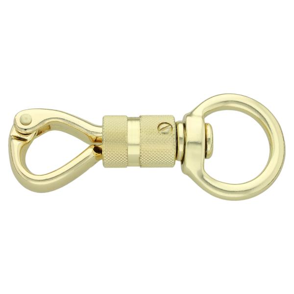 Mousqueton de sécurité tournant 11 cm/32 – Laitonné