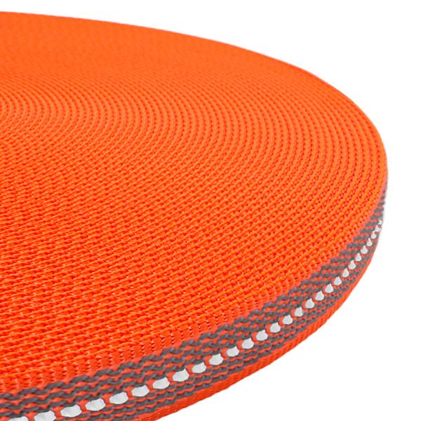 Gurtband mit Gummifäden und stark reflektierenden Streifen – Orange