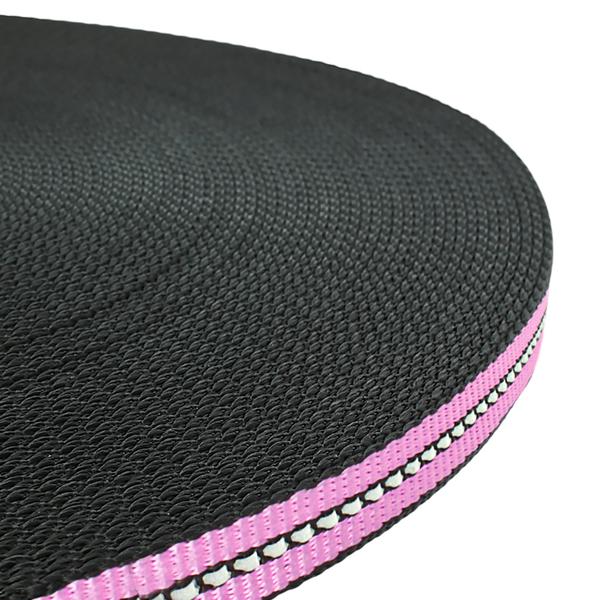 Gurtband mit Reflexstreifen – Rosa
