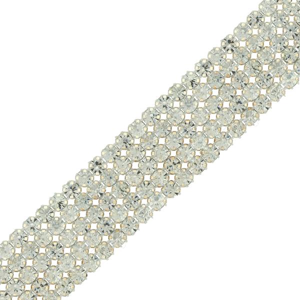 Cinturón de chatón – plata/cristal