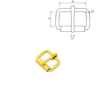 Roller buckle – Gold Plated: 16 mm