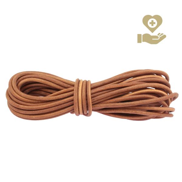 Round Leather ø 2 mm, Brown