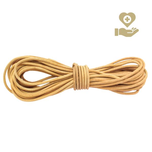 Cuir rond ø 1 mm, Naturel