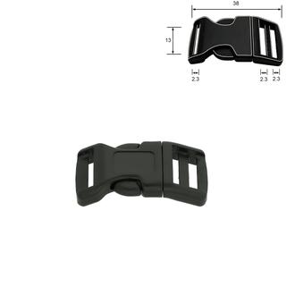 Kunststoff-Steckschnalle 13 mm, gebogen
