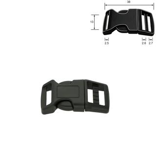 Kunststoff-Steckschnalle 13 mm, gebogen
