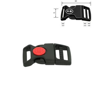 Kunststoff-Steckschnalle 17 mm, mit Sicherheitsverschluss