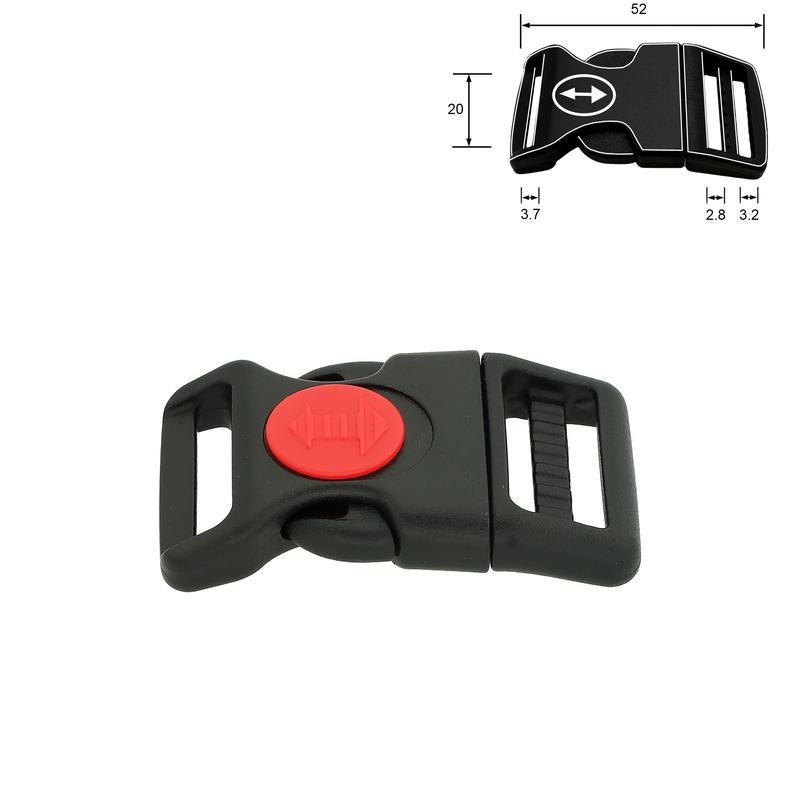 Plastikowa klamra zatrzaskowa z zabezpieczeniem 16 mm