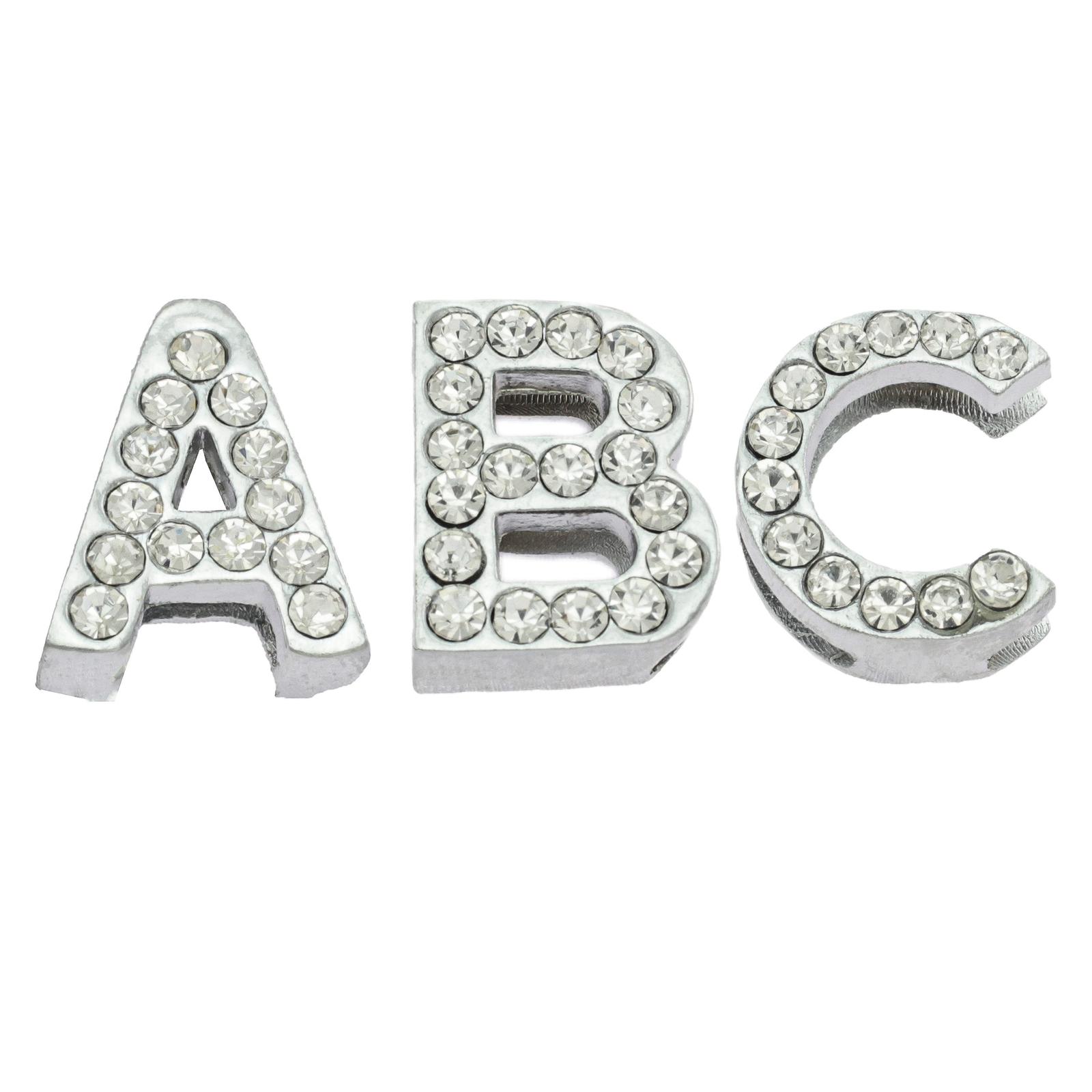 Buchstaben- Schmuck zum Einfdeln 18 mm, Verchromt