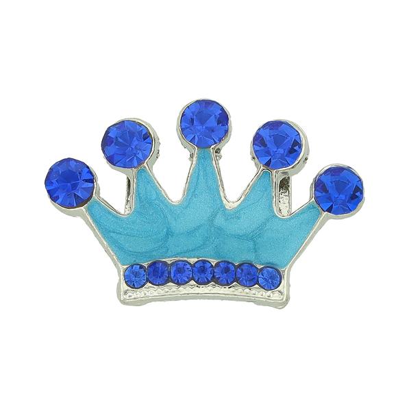 Schmuck zum  Einfädeln – blaues Krönchen 10 mm