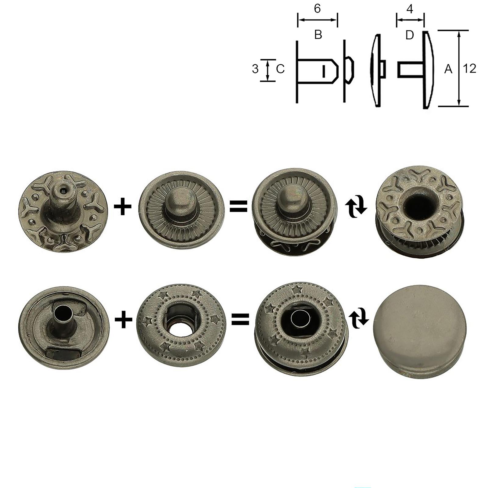 Noix moletées M4 Rond boutons collier zingage 20Pcs