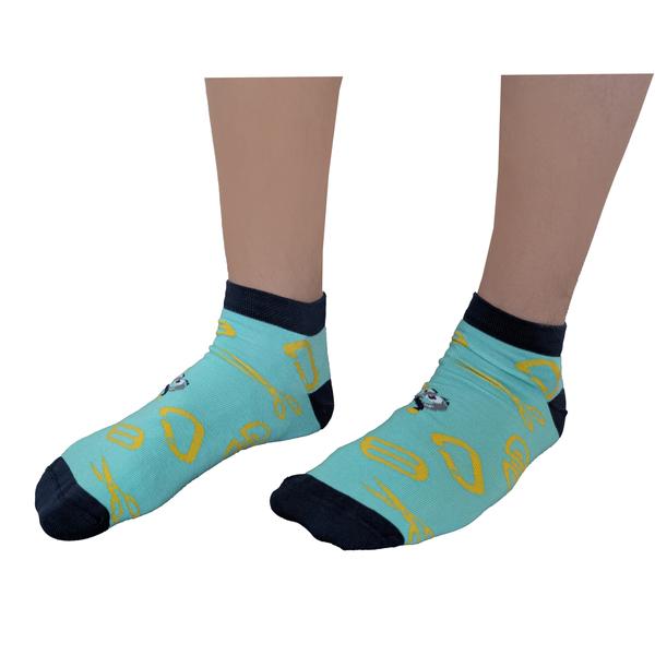 Calcetines alegres, color azul pastel