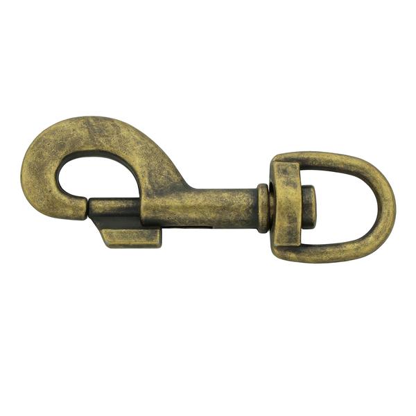 Karabinerhaken Große 85 mm/17 – Alt-Messing
