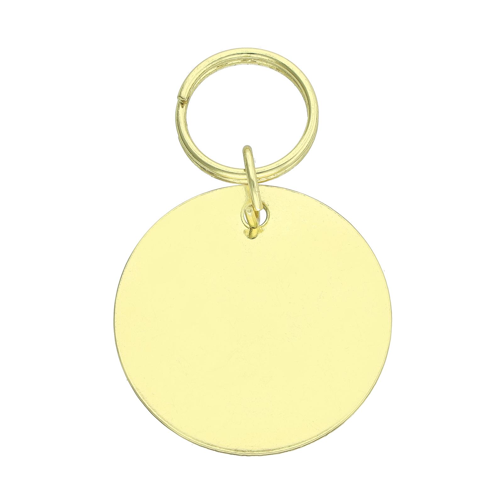 Lot De 10 Plaques D'Estampage Rondes En Acier Inoxydable - Plaques D'Identité Vierges Avec Porte-Clés Pour Gravure
