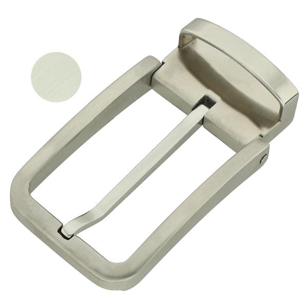 Gürtelschnalle aus Edelstahl mit Halter 35 mm – Gebürstet