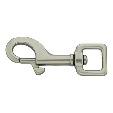 Stainless Steel Snap Hook 67 mm, Square Swivel ø 13–25 mm