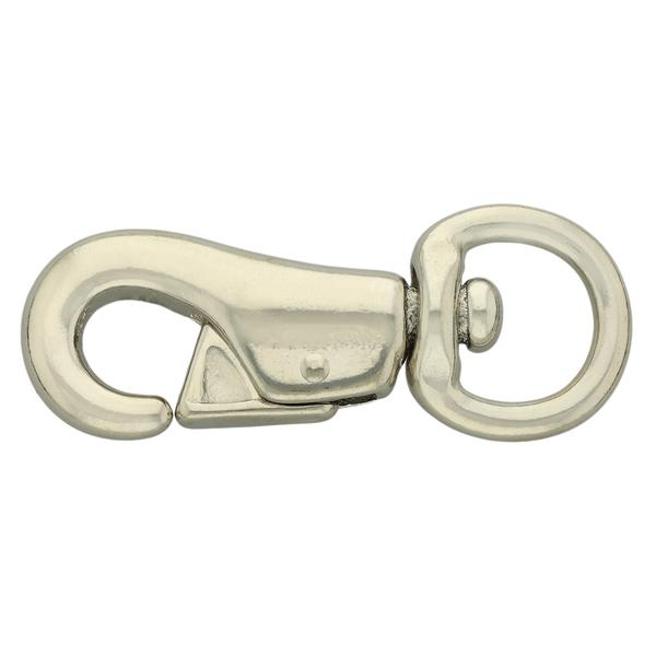 Mousqueton Bull en acier 100 mm/25 – nickelé