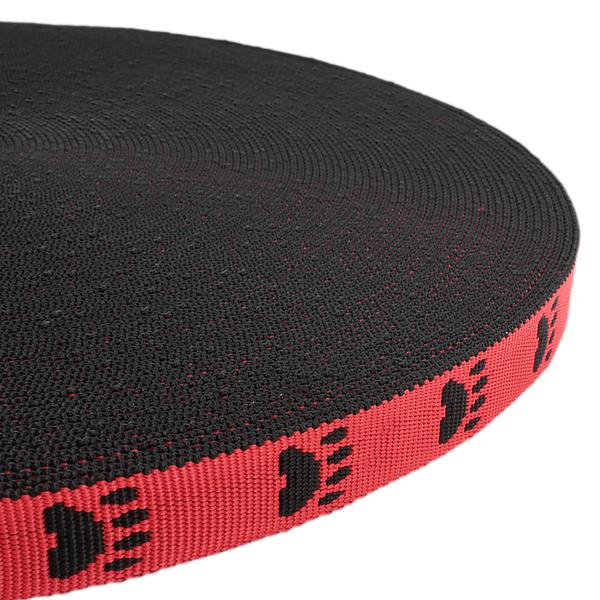 Correa tejida – Rojo / Negro / Patas De Perro