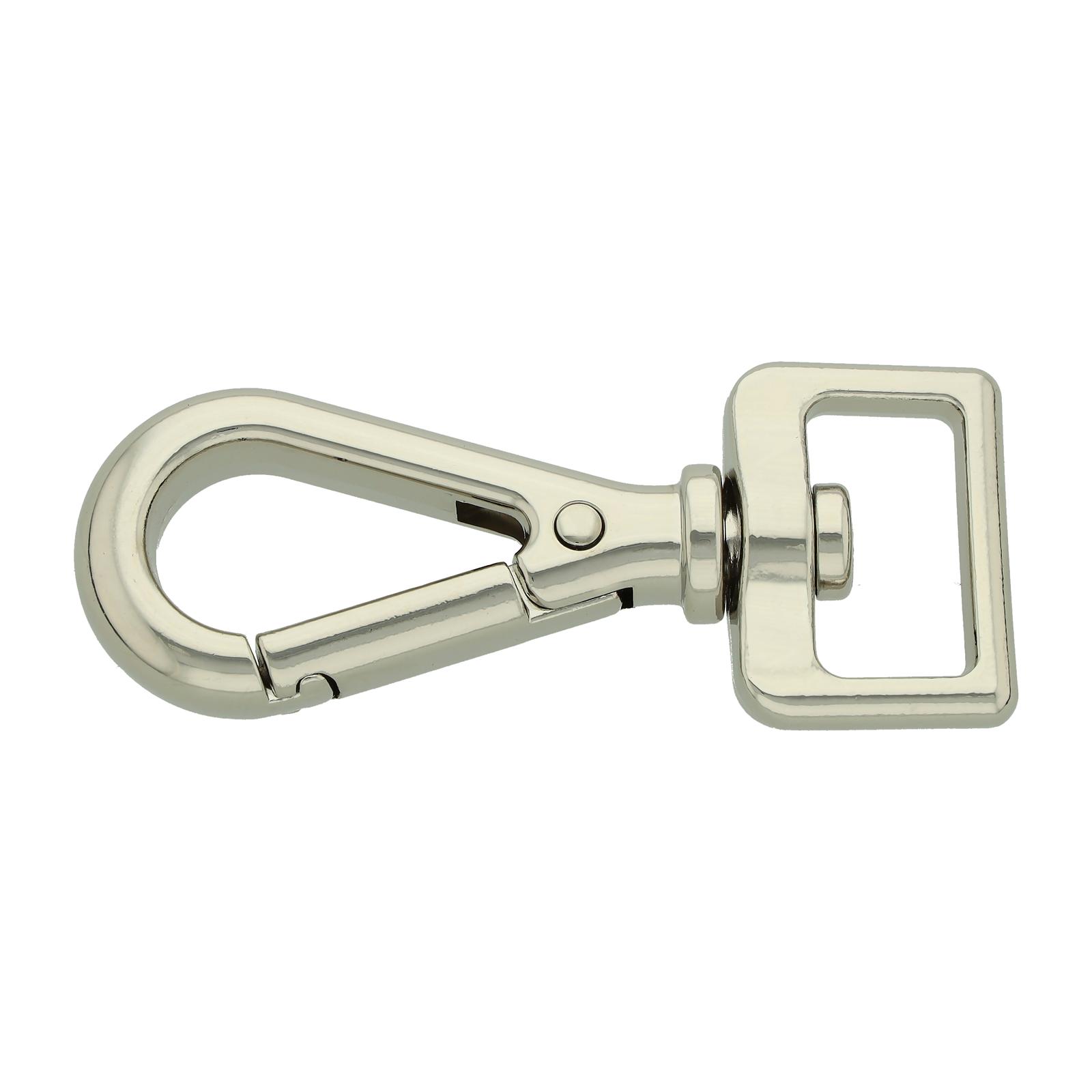 Pack De 12 Mousquetons, Gris Argenté, 60 Mm, Sans Verrouillage, Neufs