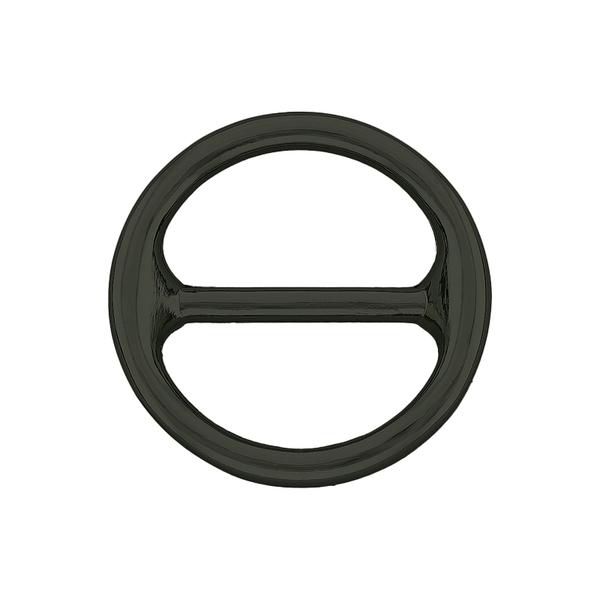 Round Ring with Center Bar – Black