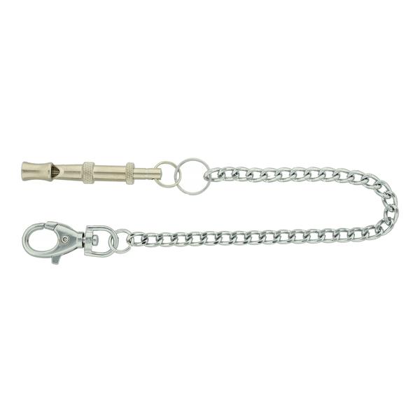 Silbato con cadena y mosquetón