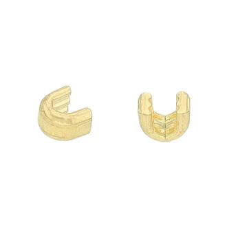 Boîtier supérieur de fermeture éclair YKK – Laitonné