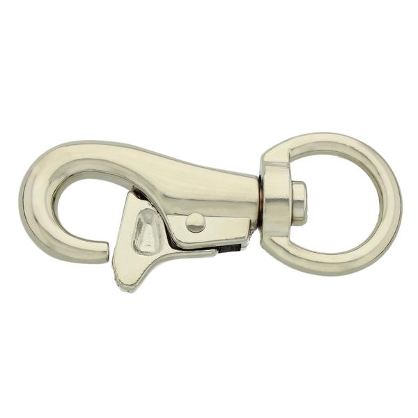 Mosquetón de toro de zinc 100 mm/28 – níquel plateado