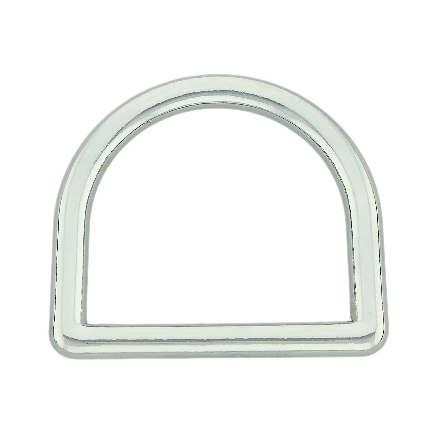 Zinc die cast D ring 10–25 mm, Chrome Plated